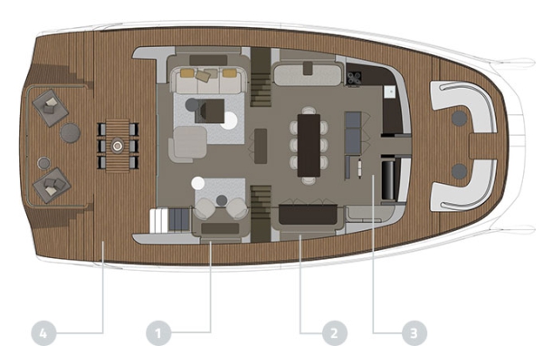 Four cabins layout